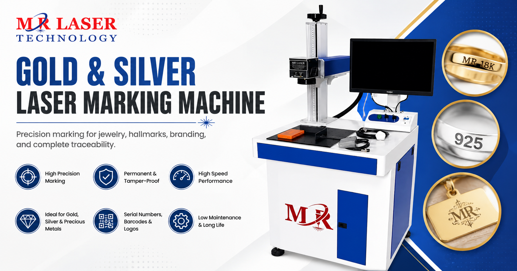 Gold & Silver Laser Marking Machine
