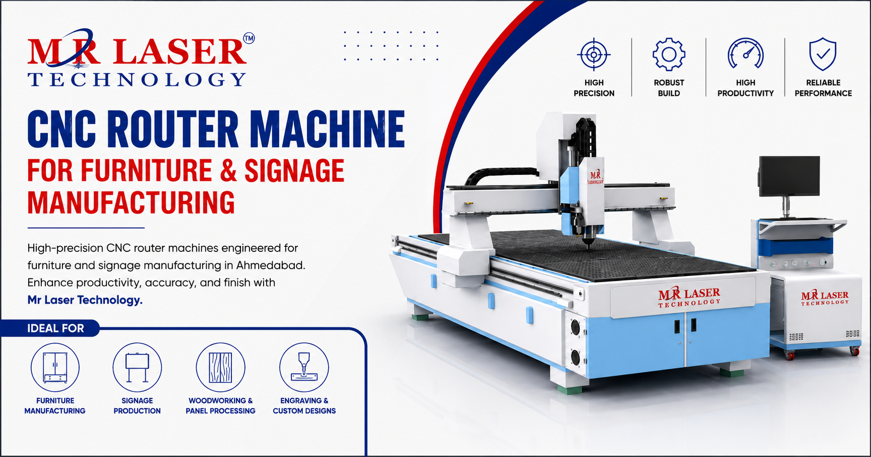 CNC Router Machine for Furniture & Signage Manufacturing