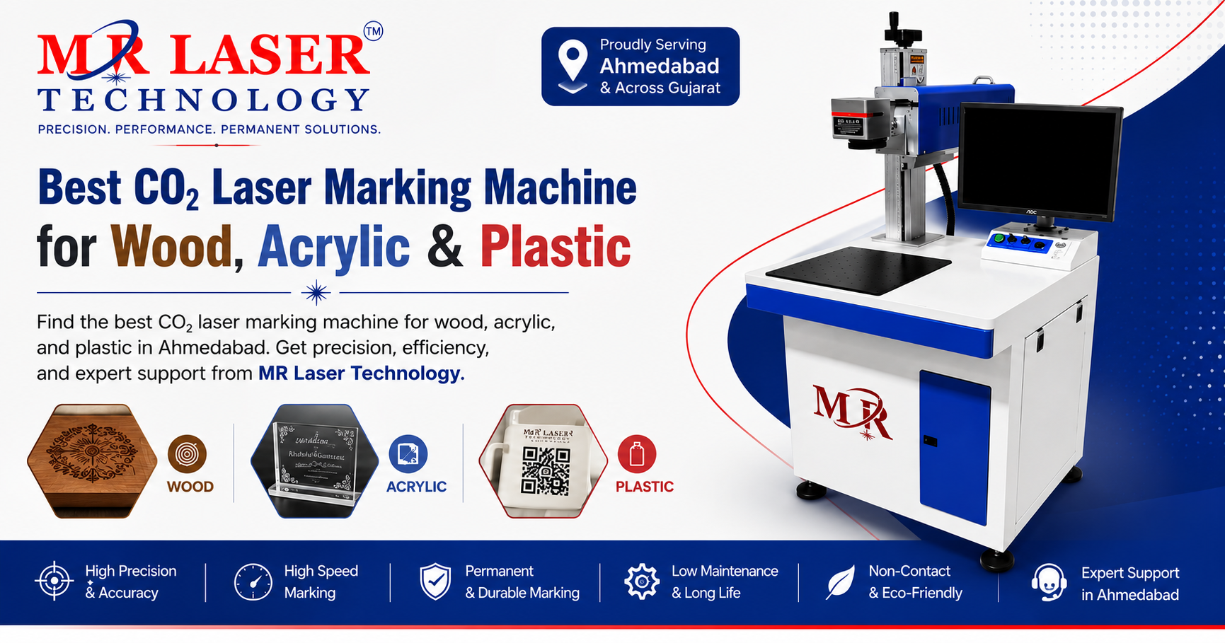 Best CO2 Laser Marking Machine for Wood, Acrylic & Plastic