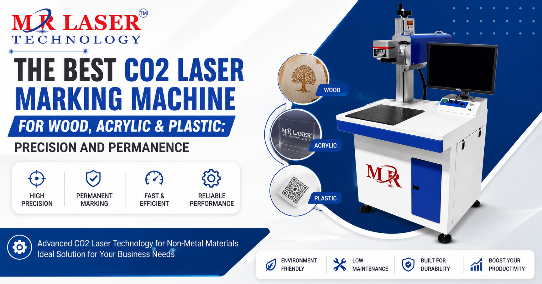 Best CO2 Laser Marking Machine for Wood, Acrylic & Plastic
