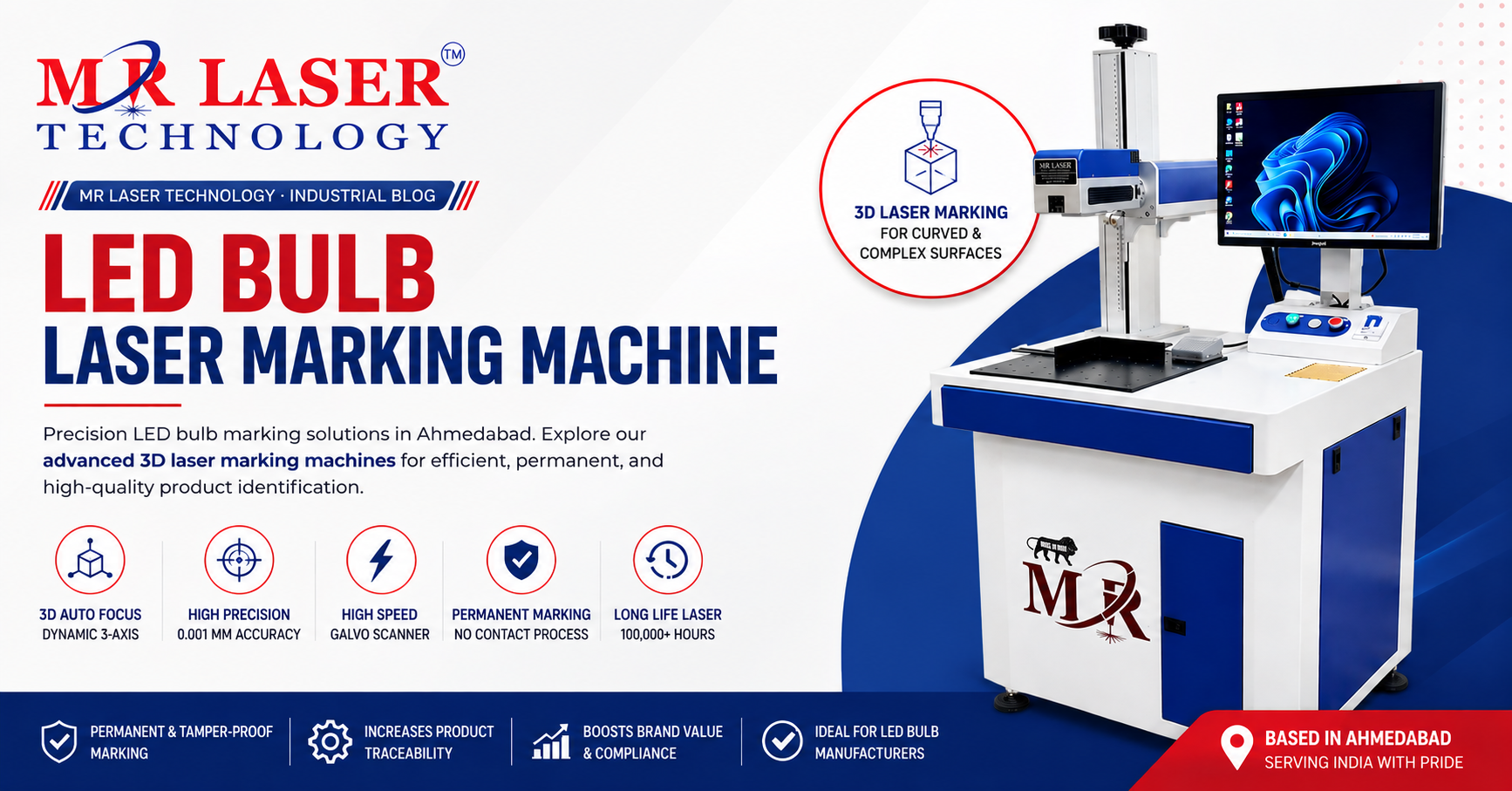 Led Bulb Laser Marking Machine
